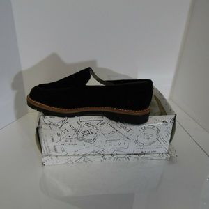 Women's Black Split Suede Shoes By Passports